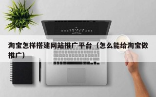 固原淘宝怎样搭建网站推广平台（怎么能给淘宝做推广）